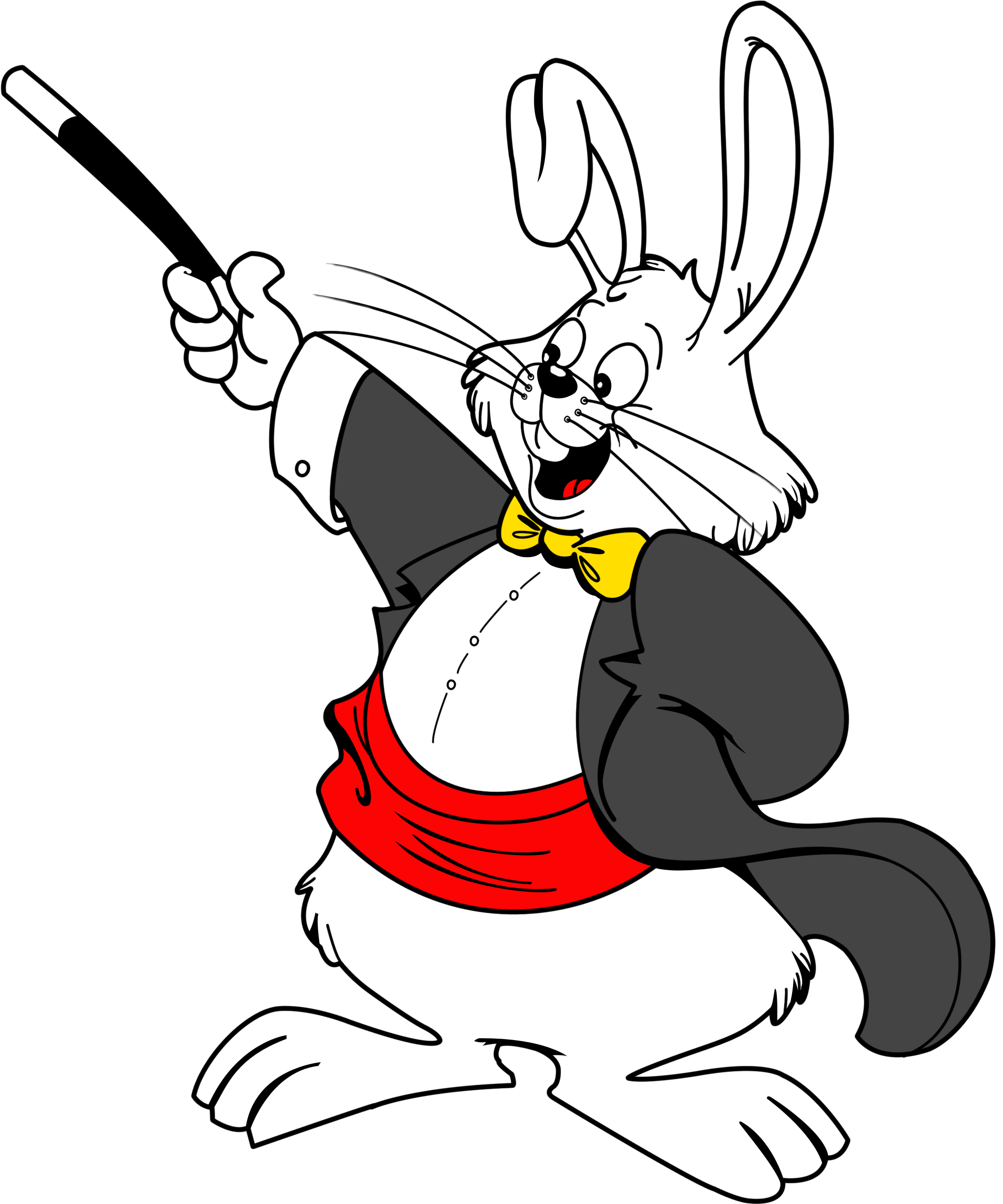 Rabbit Hare Magic Clip Art - Magic Rabbit Png Transparent Png (2178x2615), Png Download