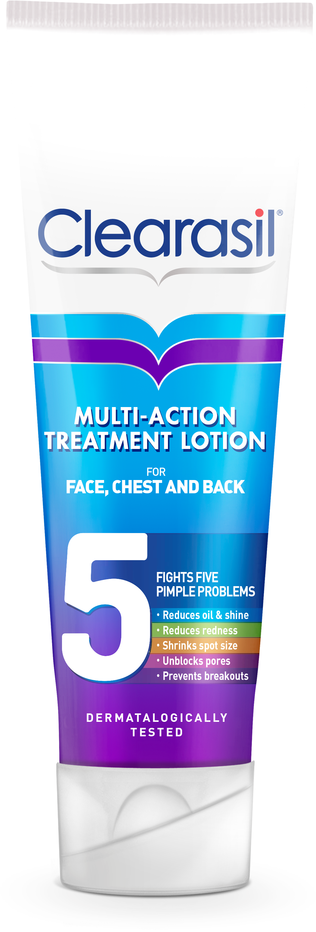 Clearasil® Multi Action 5 In 1 Treatment Lotion - Personal Care Clipart (1141x3100), Png Download