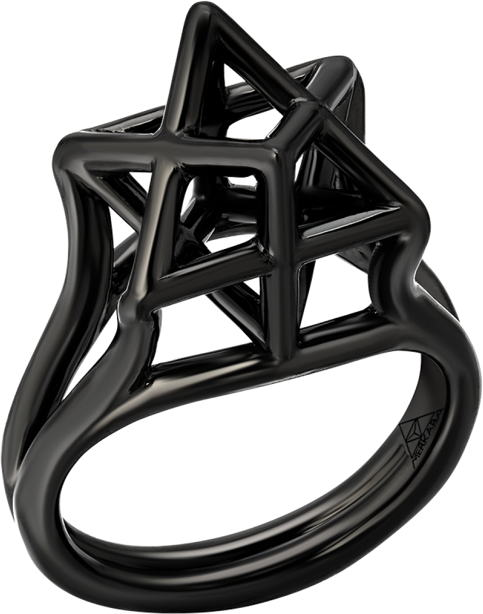 Merkaba Body Black Platinum Ring - Arch Clipart (1200x1200), Png Download