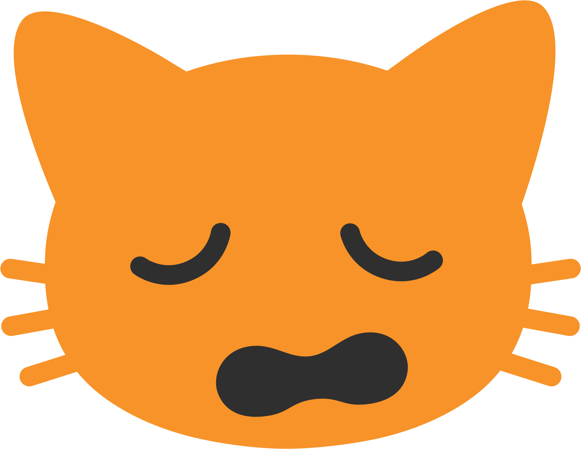 Weary Cat Emoji Android , Png Download - Weary Cat Emoji Clipart (1972x1523), Png Download