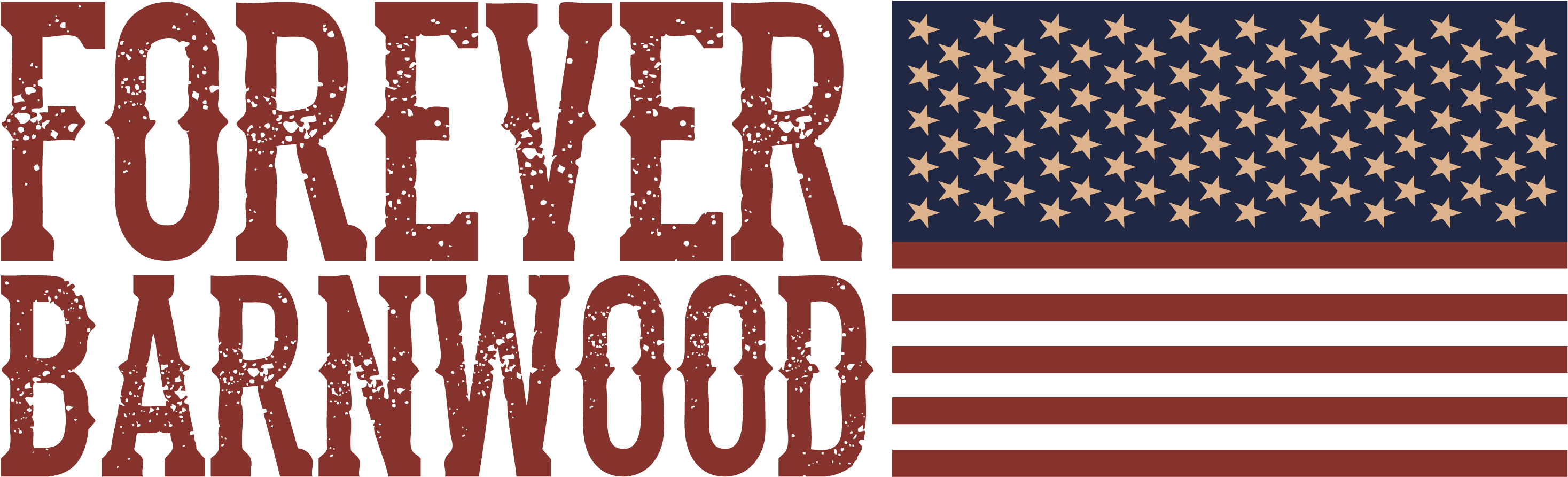 Forever Barnwood - Flag Of The United States Clipart (2953x906), Png Download