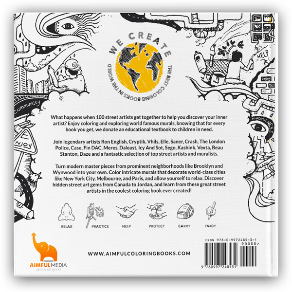 The Ultimate Street Art Coloring Book - Illustration Clipart (600x600), Png Download