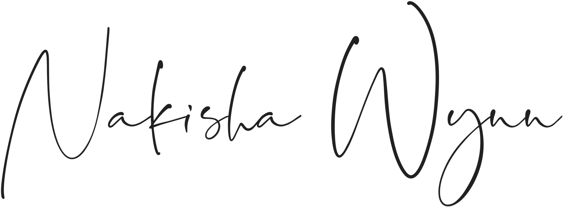 Nakisha Wynn - Calligraphy Clipart (2689x718), Png Download