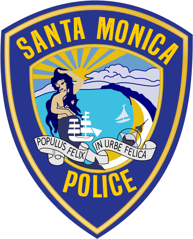 Santa Monica Police Patch - Santa Monica Police Logo Clipart (681x803), Png Download