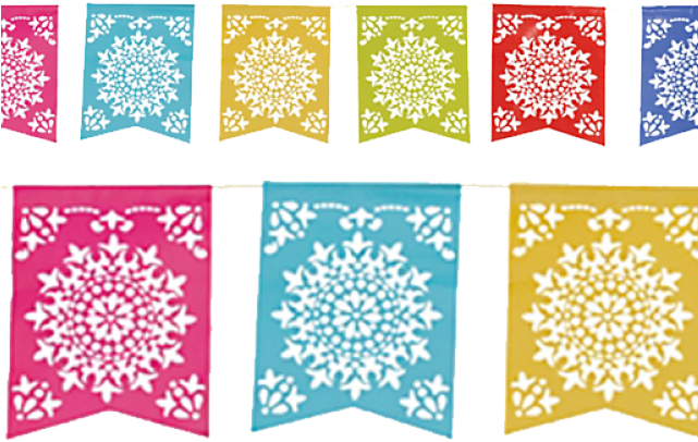 Flags Fiesta Frames Illustrations Hd Images Photo Ⓒ - Day Of The Dead Pennants Clipart (640x480), Png Download