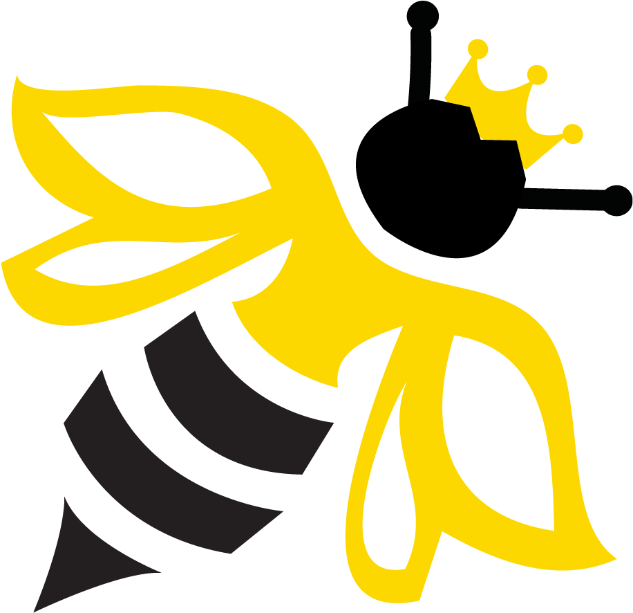 Happy Thoughts Lead To Happy Living - Queen Bee Logo Design Clipart (996x1010), Png Download