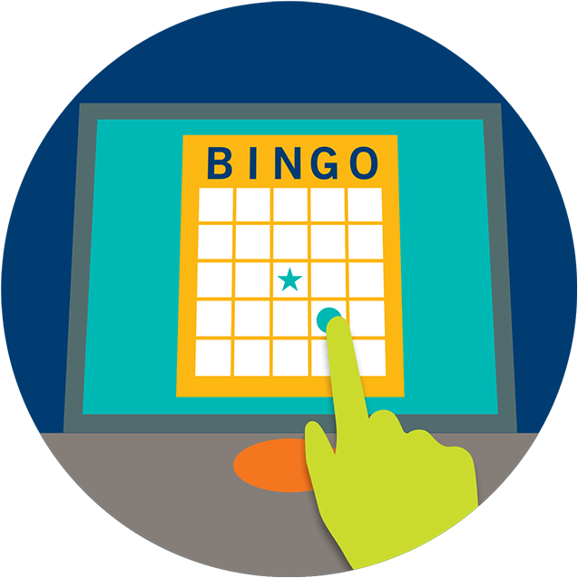 A Finger Touches An Ebingo Card Number On A Terminal - Circle Clipart (637x637), Png Download