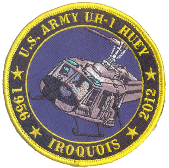 Us Army Uh 1 Huey Commemorative Patch With Velcro Military, - Marine Corps Systems Command Clipart (566x563), Png Download
