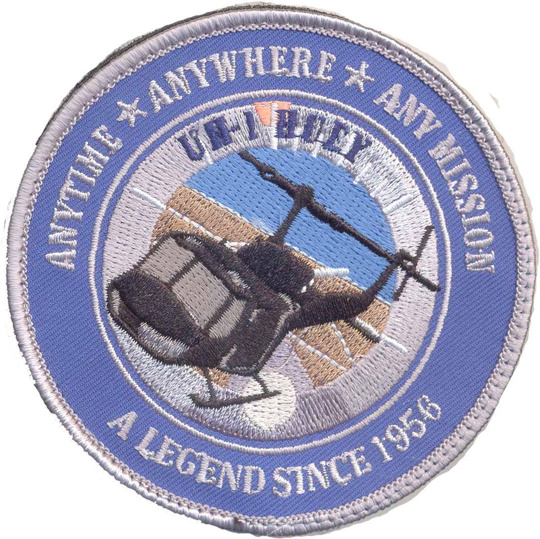 Uh 1 Huey Patch Full Color With Velcro Military, Law - Aerospace Manufacturer Clipart (1180x1173), Png Download