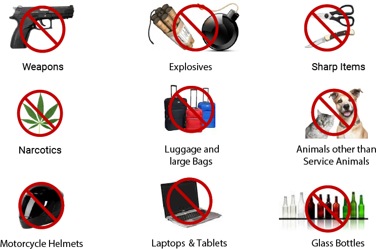 Prohibited Items - Prohibited Items Embassy Clipart (751x493), Png Download