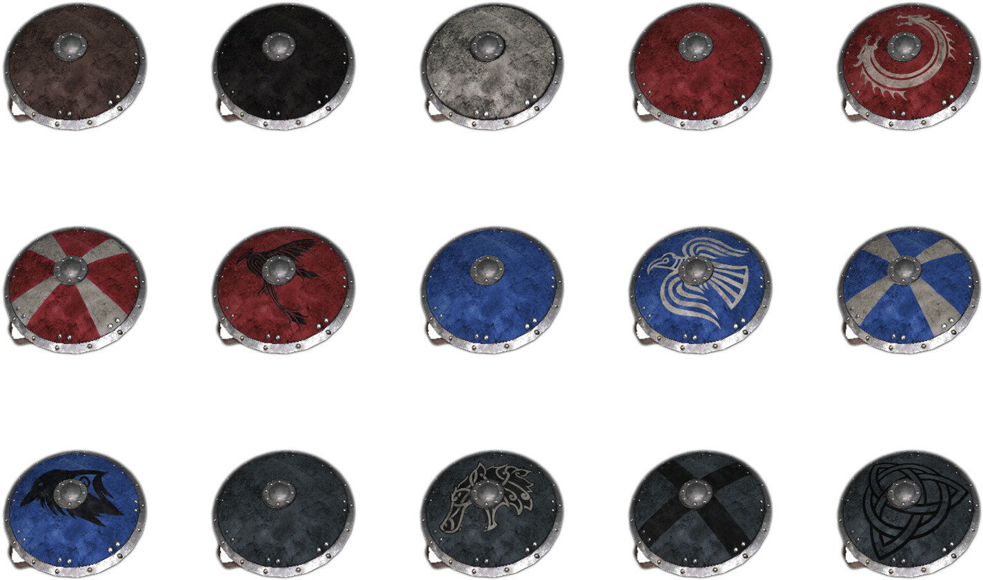 Add Media Report Rss Round Shields - Mount & Blade Warband Shields Mod Clipart (1510x930), Png Download
