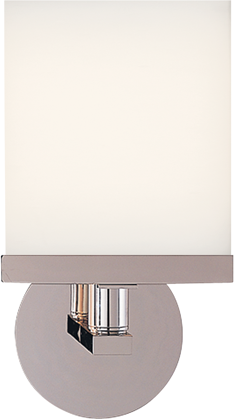 Shield Round Sconce In Polished Nickel With White Flat - Lampshade Clipart (1440x1440), Png Download
