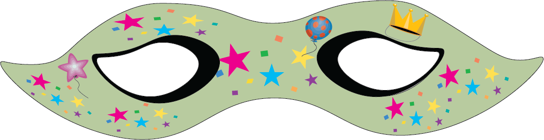 Mask For Purim - Purim Mask Png Clipart (1116x289), Png Download