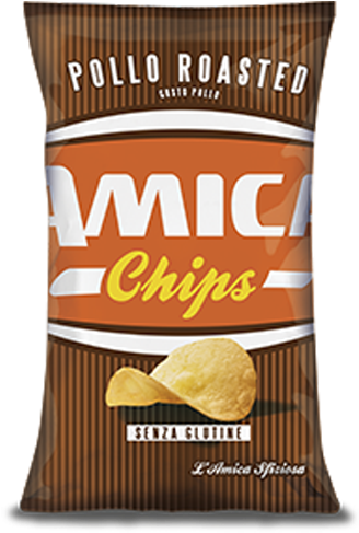 Amica Pollo Original Roasted Chips Chicken - Amica Original Chips Salted Clipart (1000x1000), Png Download