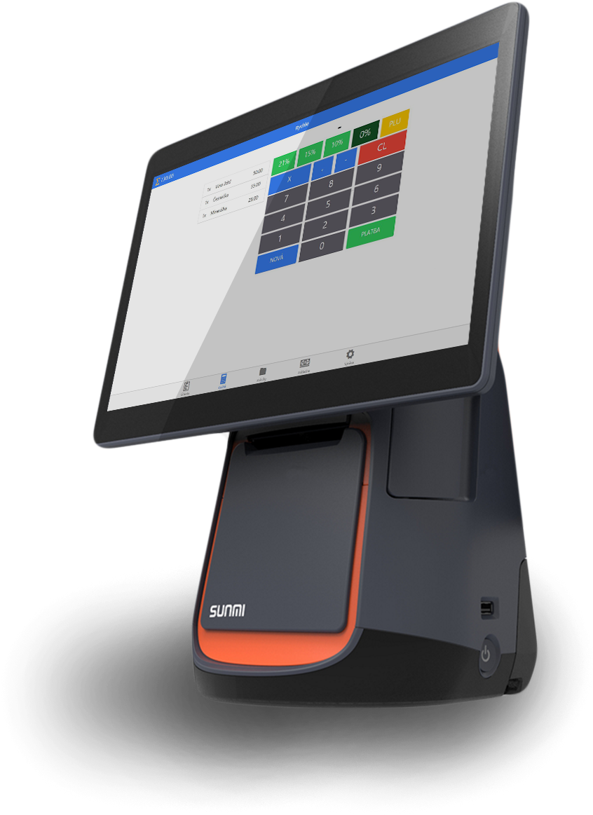 0000340 Sunmi Pos T2 80mm Tiskarna Integrovana Lilka - Feature Phone Clipart (1133x1221), Png Download