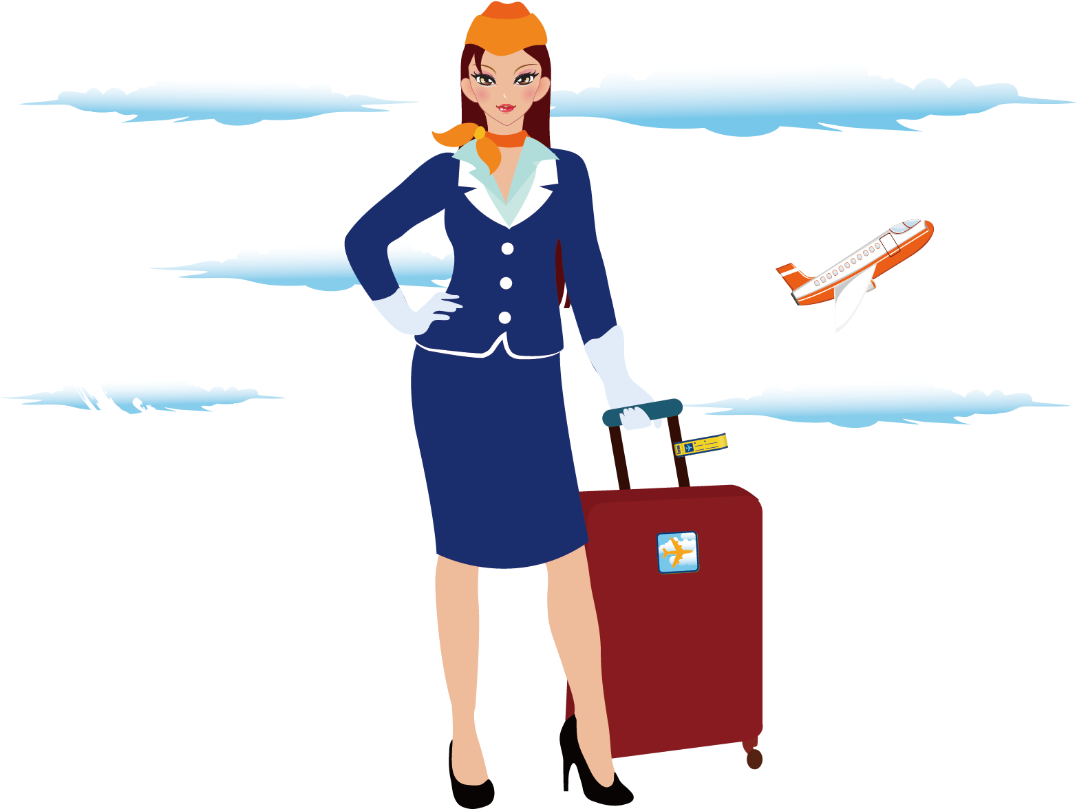 Stewardess Png - Flight Attendant Clipart Png Transparent Png (1772x1772), Png Download