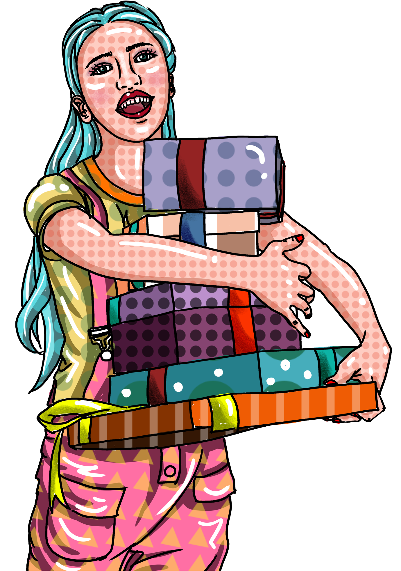 Color Estilo Pop Retro Nostalgia Png Y Psd - Illustration Clipart (2000x2000), Png Download