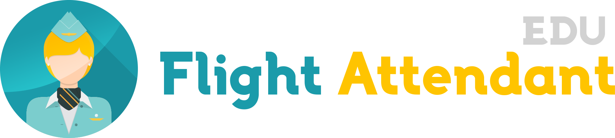 Flight Attendant Logo - Orange Clipart (2025x454), Png Download