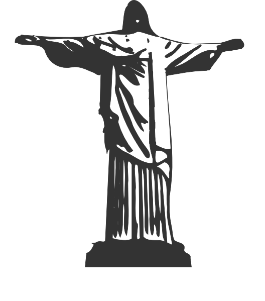 Rio Clipart Transparent - Christ The Redeemer Silhouette - Png Download (528x599), Png Download