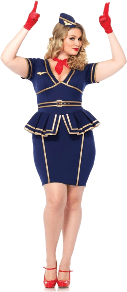 Leg Avenue Friendly Skies Flight Attendant Costume - Air Flight Attendant Costume Clipart (600x951), Png Download