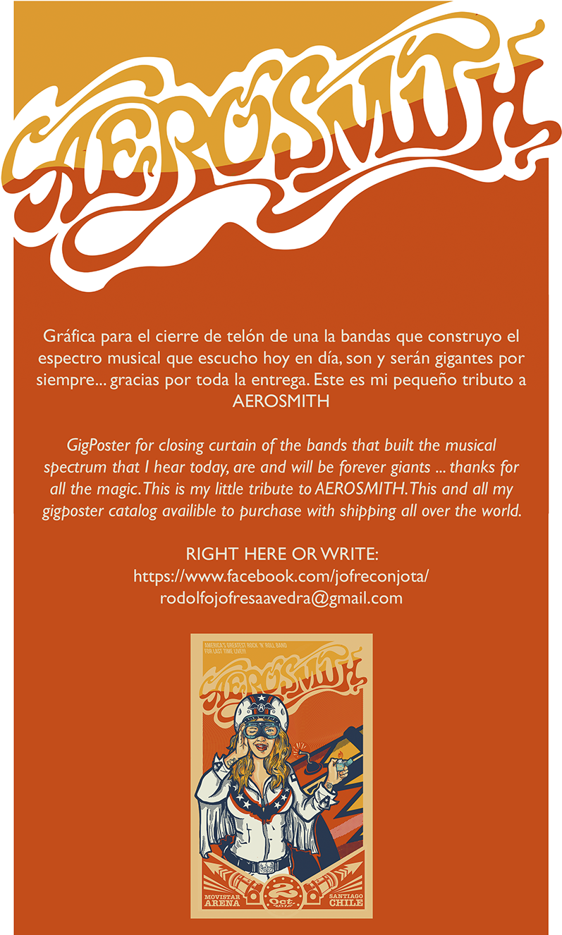 Aerosmith Chile Poster , Png Download - Aerosmith Clipart (797x1326), Png Download