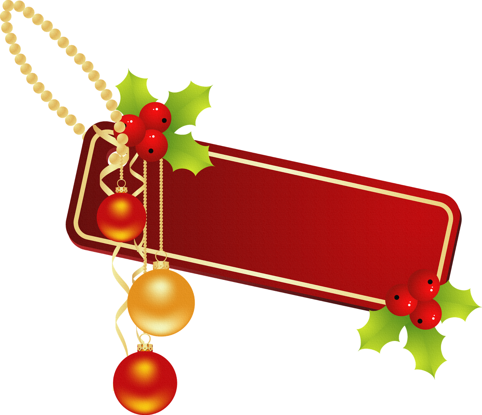 Scrap De Adornos Navideños - Etiqueta De Navidad Png Clipart (1600x1379), Png Download