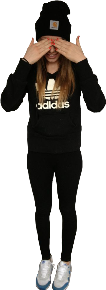 Ojos Sudadera Chica - Girl Clipart (404x981), Png Download