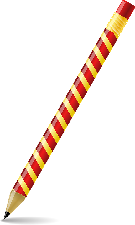 Pencil Red Yellow Writing Supplies Education - Pencil Clip Art - Png Download (431x720), Png Download