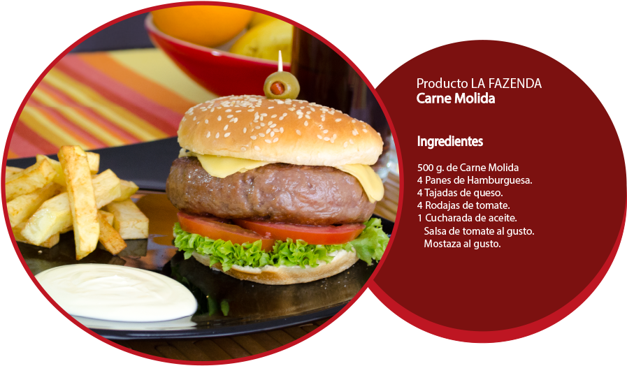 Hamburguesa La Fazenda - Hamburguesas De Carne Molida Clipart (900x600), Png Download