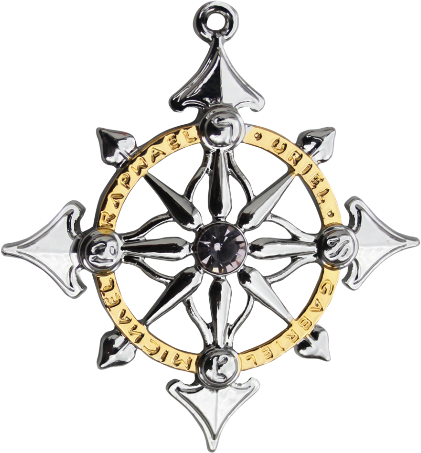 Archangel Compass Harmony Amulet Kaballah Necklace - Kabbalah Clipart (900x900), Png Download