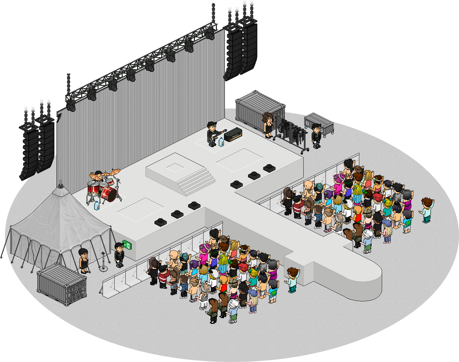 Dangerous Woman Tour Stage - Floor Plan Clipart (1900x1536), Png Download