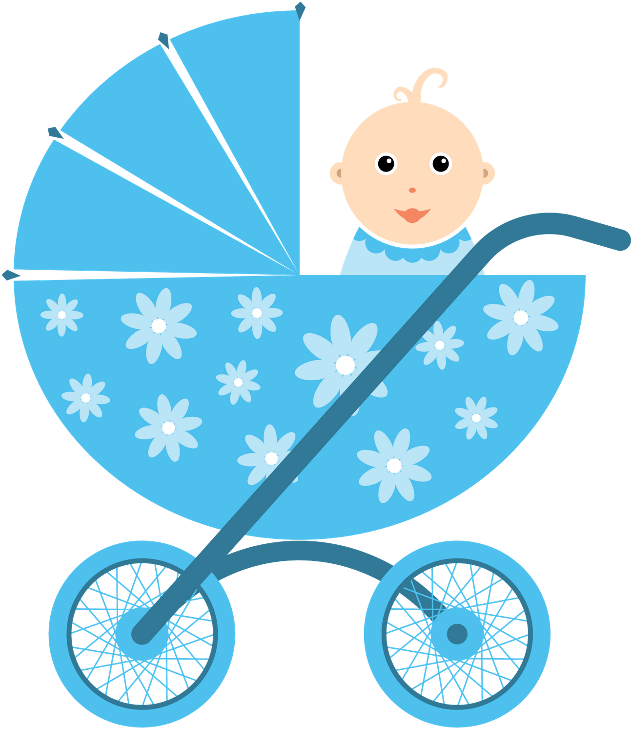 Carrito Bebe Png - Bebe En Coche Dibujo Clipart (1600x1600), Png Download