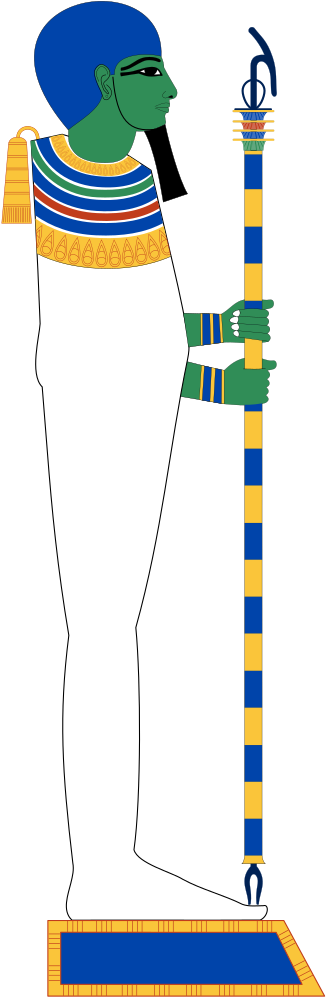 Ptah Standing Mirror Clipart (498x1024), Png Download
