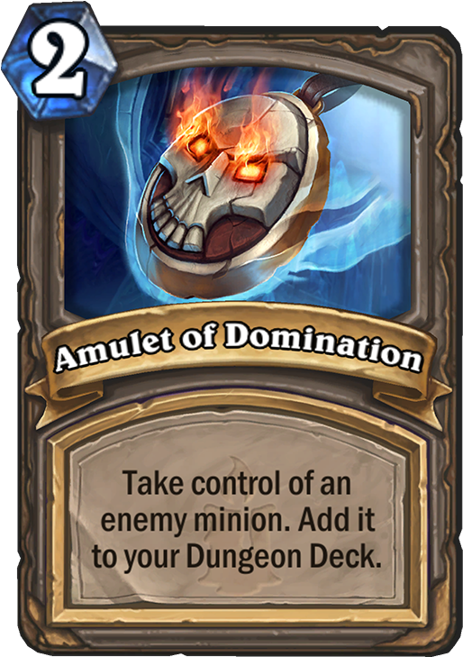 Amulet Of Domination Card - Hearthstone Lich King Cards Clipart (567x811), Png Download