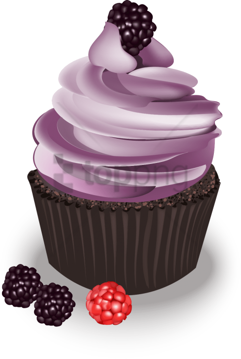Free Png Ice Cream Cupcake Blueberry - Cake Clipart (480x714), Png Download