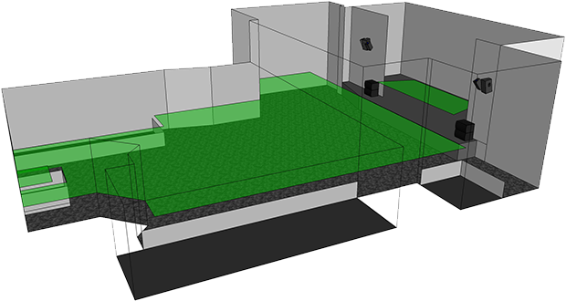 Open Seating/dance Floor With End Stage - Floor Plan Clipart (670x500), Png Download