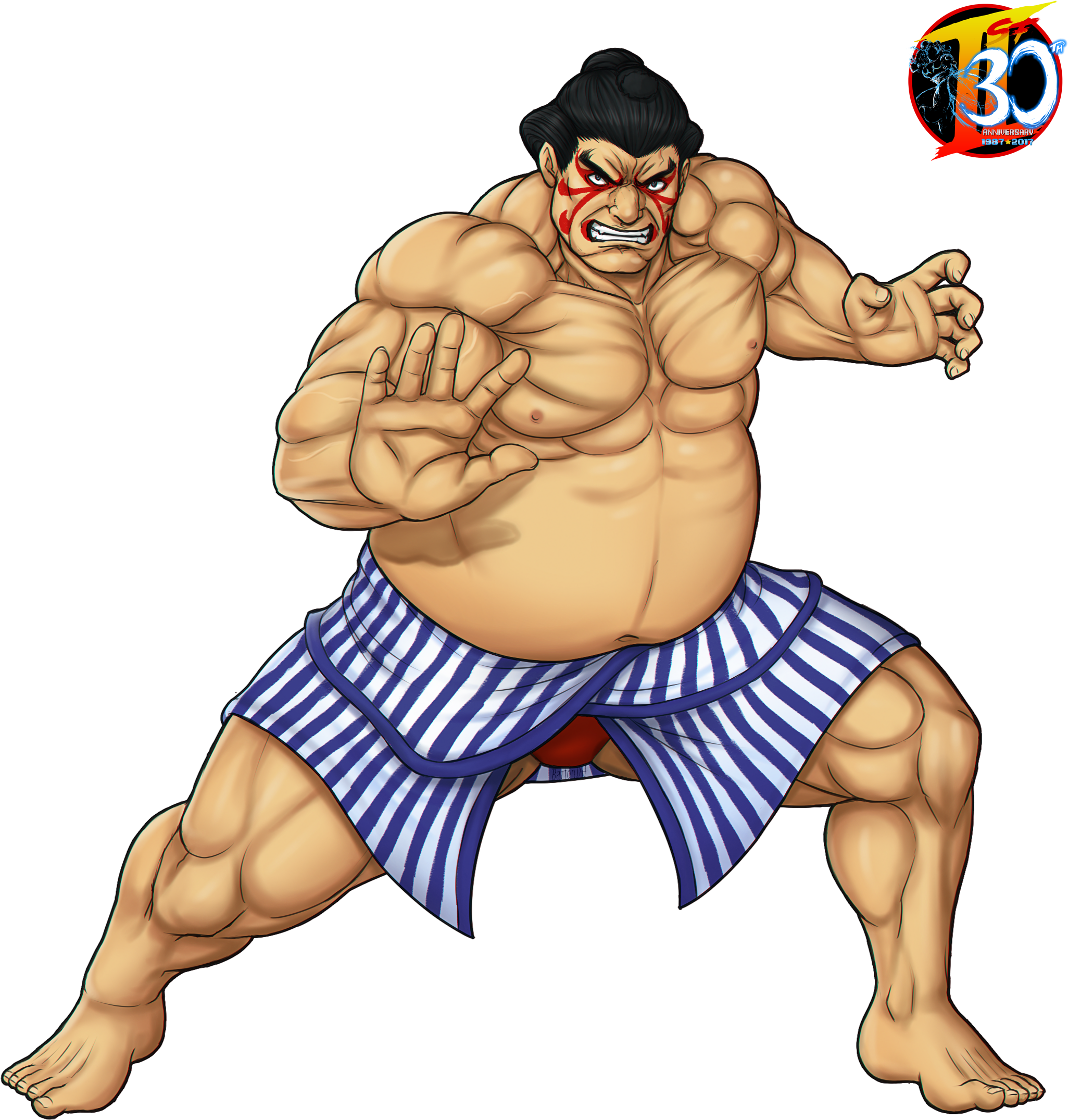 Our Street Fighter Th Tribute E Honda Ⓒ - E Honda Do Street Fighter Clipart (2159x2149), Png Download