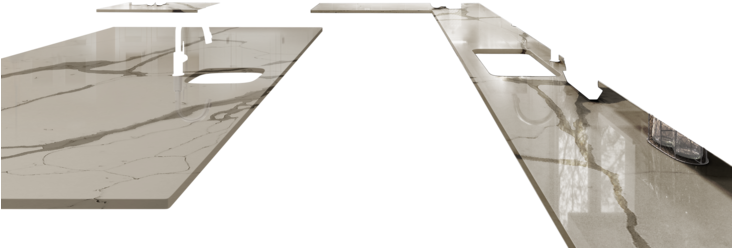 03 Statuario White Counter Top - Floor Clipart (731x481), Png Download