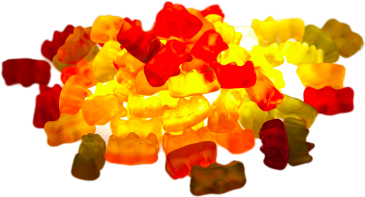 Candy Transparent Confectionery - Transparent Background Gummies Png Clipart (849x598), Png Download