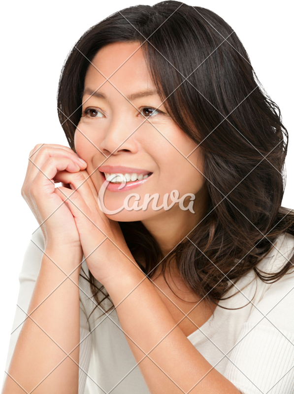 Middle Aged Asian Woman - Mid Age Asian Women Clipart (597x800), Png Download