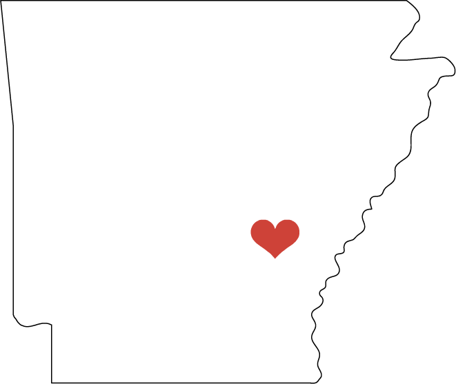 Arkansas Outline Png - Heart Clipart (661x557), Png Download