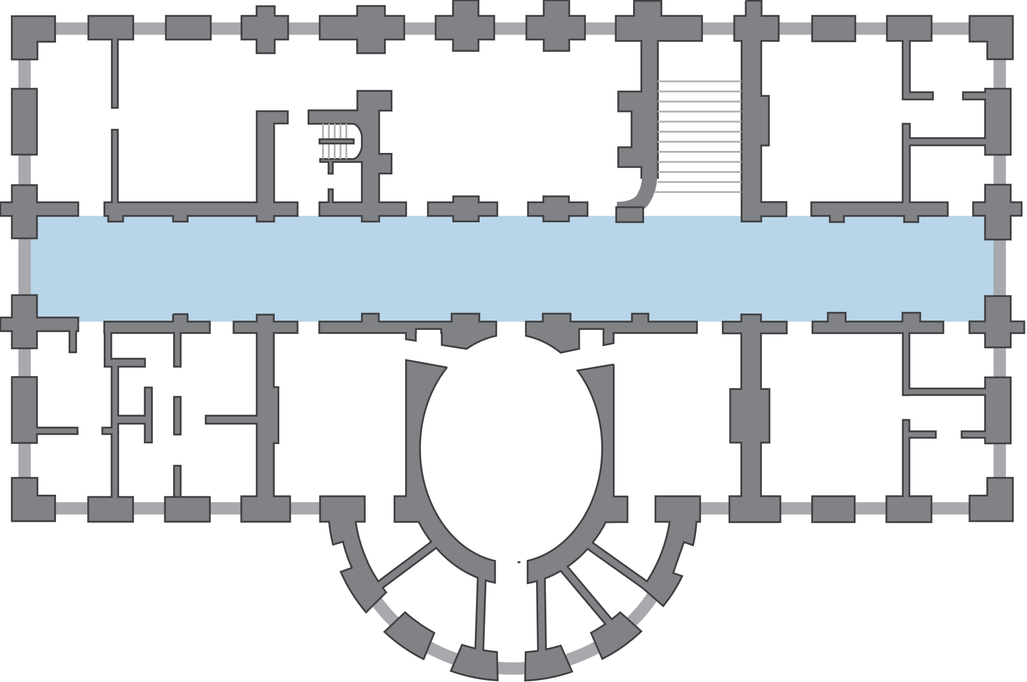 Open - Inside The White House Basketball Court Clipart (2000x1329), Png Download