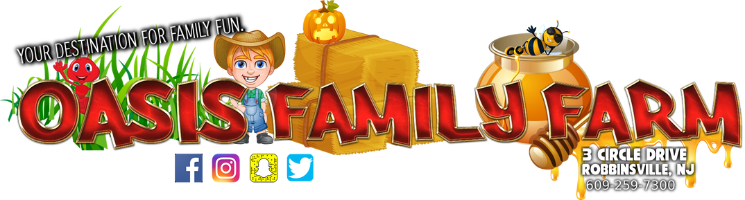 Oasis Family Farm - Cartoon Clipart (1074x289), Png Download