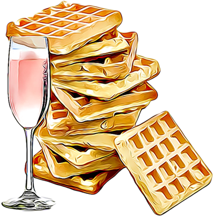 Simple Rosé Gold And Waffles A Brunch And Day Party - Niche Meme Food Png Clipart (900x900), Png Download