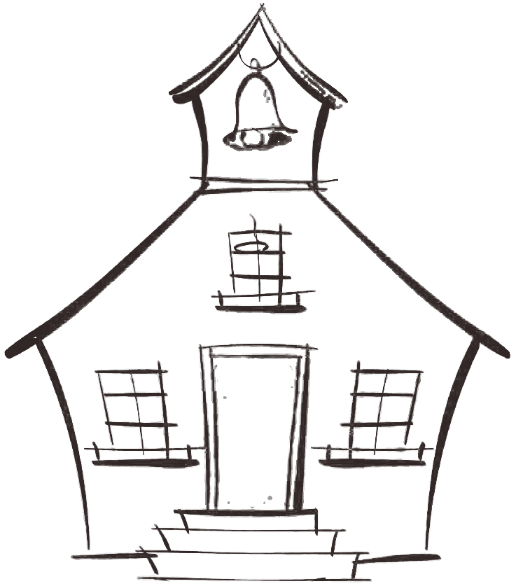 Picture Download Old Building At Getdrawings Com Free - Old School House Drawing Clipart (737x837), Png Download