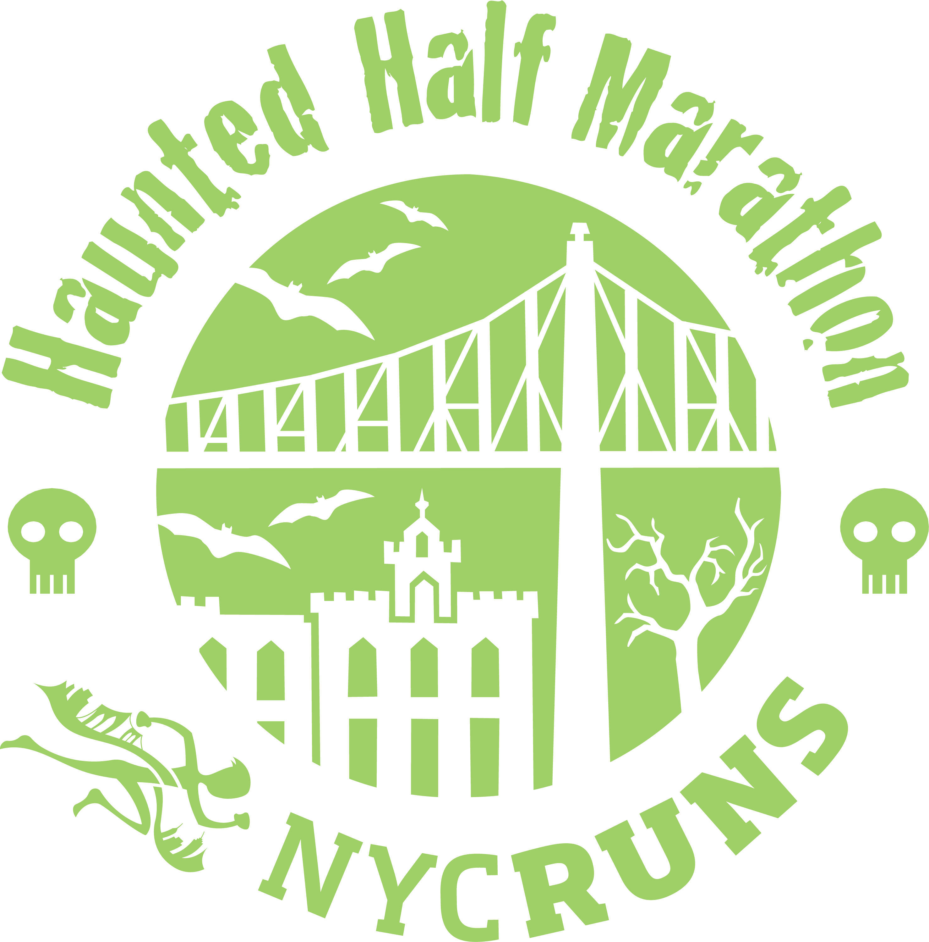 Nycruns Haunted Half Marathon - Haunted Half Marathon Brooklyn Clipart (2957x2996), Png Download
