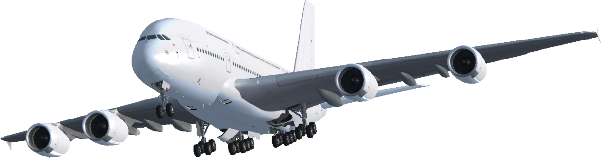 Airbus Png Clipart - Airbus A380 Transparent Png (1459x547), Png Download