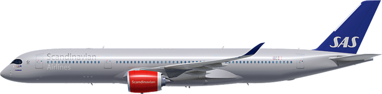 Image - Scandinavian Airlines Clipart (1280x316), Png Download