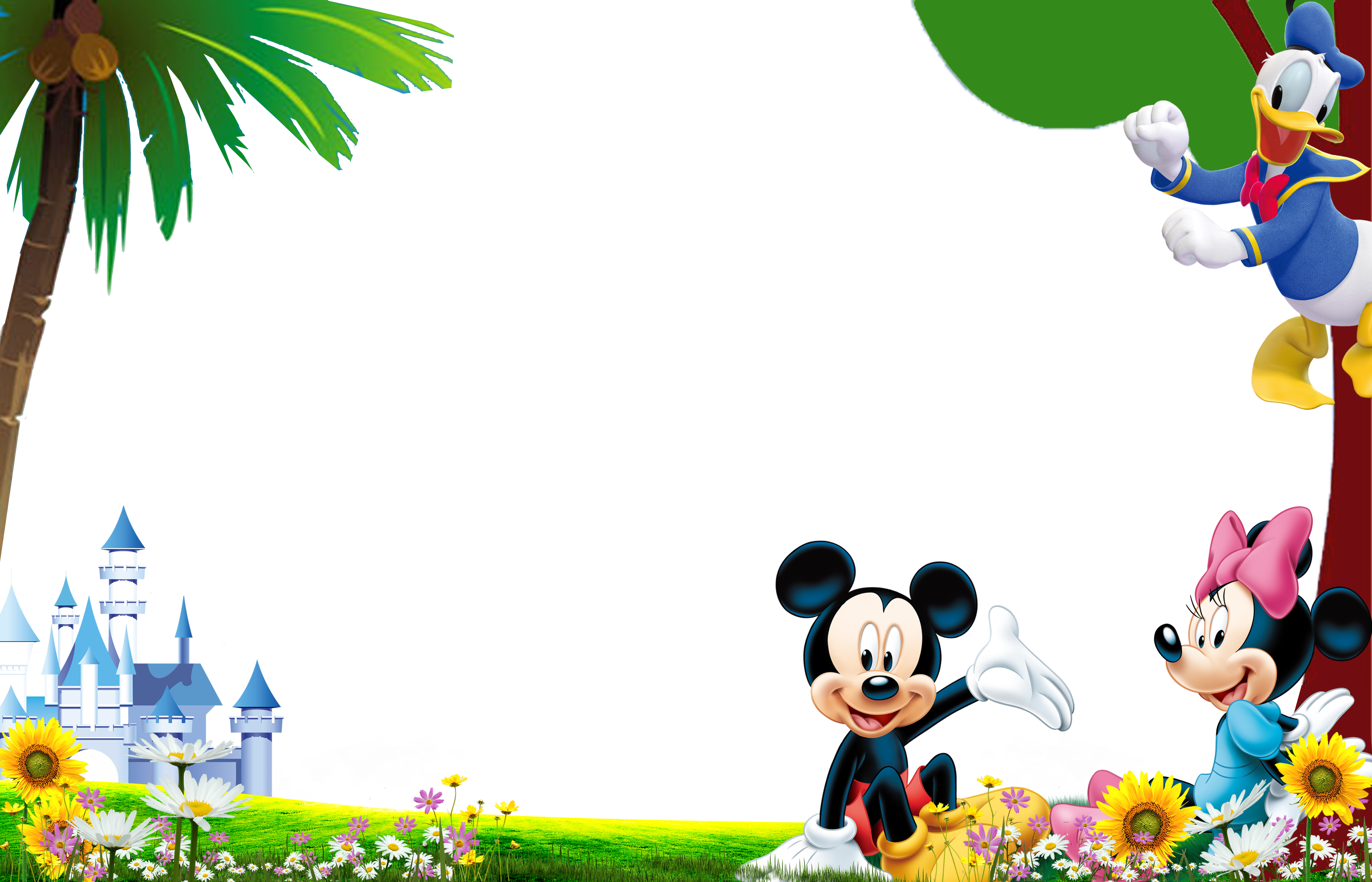 Mickey Mouse Cartoon Background Clipart (4200x2700), Png Download