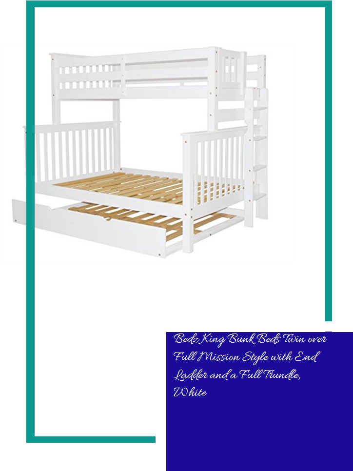 Bedz King Bunk Beds Twin Over Full Mission Style With - Bunk Bed Clipart (735x1100), Png Download